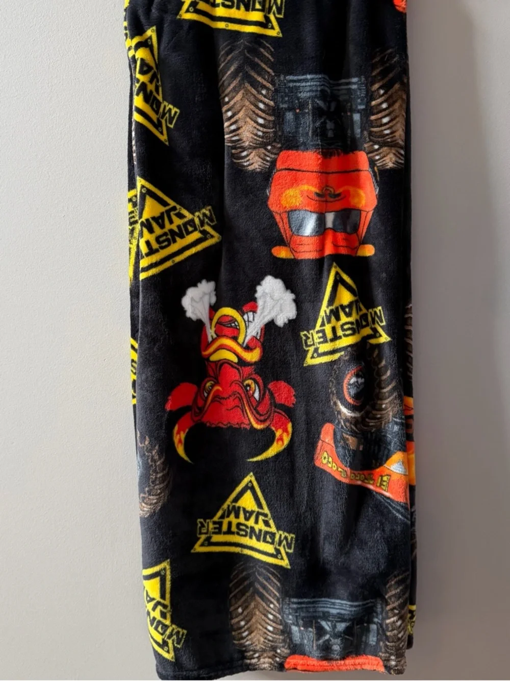 Monster Jam Blanket NEW Plush Throw El Toro Loco Trucks Boy Room Decor Truck Car